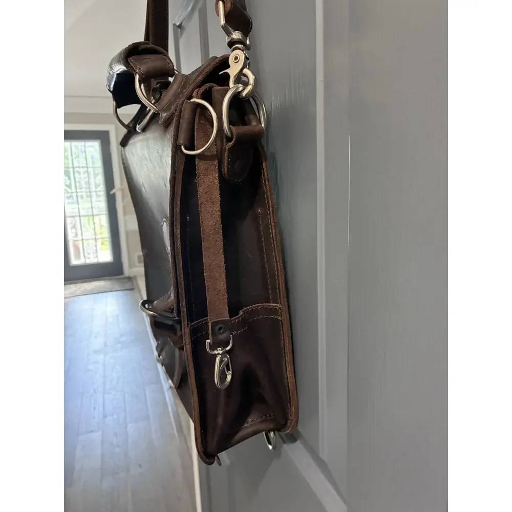 Saddleback Leather Company Coffee Brown Messenger Bag Converitble Backpack